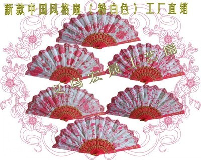 【塑料扇廣告扇新款中國風格扇粉紅色廣告促銷禮品扇工廠直銷批發】價格,廠家,圖片,塑料、樹脂工藝品,義烏市佳龍電子廠-