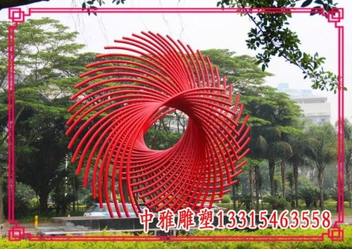 小區不銹鋼紅色抽象鳳凰雕塑 武漢白鋼紅色抽象雕塑定制廠家